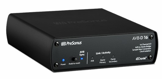 16 CHANNEL I/O AVB TO DANTE BRIDGE